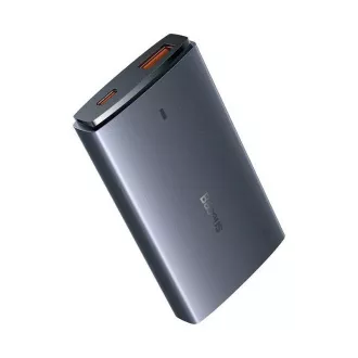 Adaptor de încărcare rapidă Baseus GAN5 Pro Ultrathin USB-C   USB-A 65W, gri