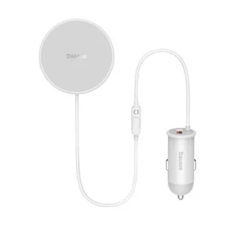 Baseus CW01 suport magnetic cu încărcare wireless (pentru grila de ventilație) 15W 25W, alb
