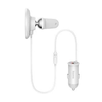 Baseus CW01 suport magnetic cu încărcare wireless (pentru grila de ventilație) 15W 25W, alb