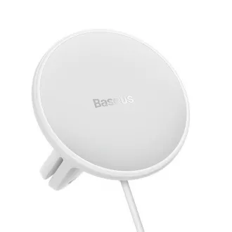 Baseus CW01 suport magnetic cu încărcare wireless (pentru grila de ventilație) 15W 25W, alb