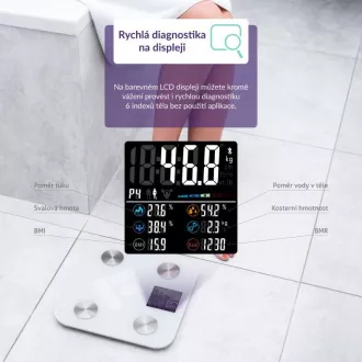 TrueLife FitScale W6 BT - Cantar bluetooth cu impedanta bioelectrica - alb TrueLife FitScale W6 BT - Cantar bluetooth cu impedanta bioelectrica - alb
