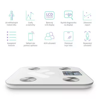 TrueLife FitScale W6 BT - Cantar bluetooth cu impedanta bioelectrica - alb TrueLife FitScale W6 BT - Cantar bluetooth cu impedanta bioelectrica - alb