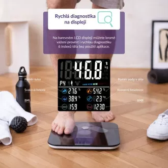 TrueLife FitScale W7 BT - Cântar bluetooth cu impedanță bioelectrică - negru TrueLife FitScale W7 BT - Cântar bluetooth cu impedanță bioelectrică - negru