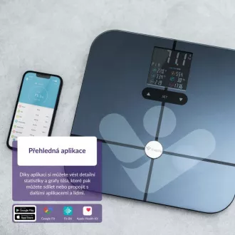 TrueLife FitScale W7 BT - Cântar bluetooth cu impedanță bioelectrică - negru TrueLife FitScale W7 BT - Cântar bluetooth cu impedanță bioelectrică - negru