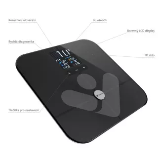 TrueLife FitScale W7 BT - Cântar bluetooth cu impedanță bioelectrică - negru TrueLife FitScale W7 BT - Cântar bluetooth cu impedanță bioelectrică - negru