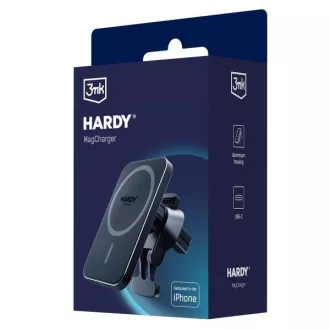 Suport auto 3mk HARDY MagCharger, încărcare wireless 15W, MagSafe