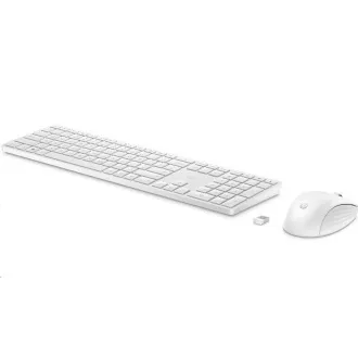 HP 650 Wireless Keyboard & Mouse- CZ/SK tastatură și mouse, alb