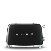 Smeg TSF01BLEU toaster/toaster, 2 toastere, 6 nivele de prăjire, sertar pentru firimituri, stil. 50s, negru
