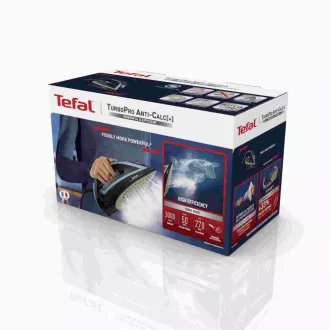 Tefal TurboPro FV5695E1 fier de călcat cu aburi, 3000 W, oprire automată, stropire, negru / albastru
