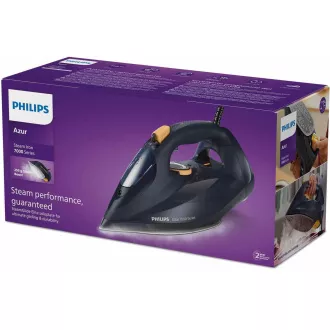 Fier de călcat cu aburi Philips DST7060/20, 3000 W, oprire automată, stropire, albastru/galben
