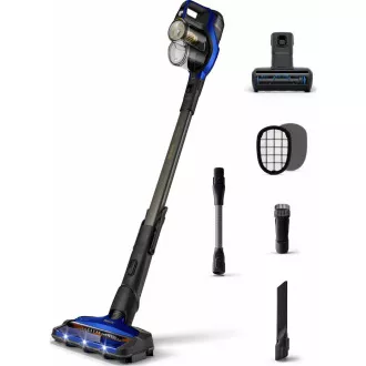 Philips 8000 Series XC8049/01 aspirator fără fir, cu băț, cu lumină LED, PowerCyclone 10, albastru