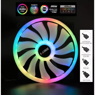 1stCOOL Ventilator AURA EVO, 200mm, ARGB 1stCOOL Ventilator AURA EVO, 200mm, ARGB