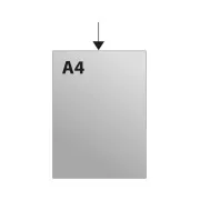 Coperta A4 portret „U” PVC transparent 220x306x0,27mm 100buc