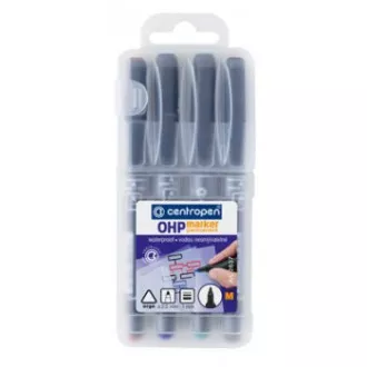 Marker Centropen 2637/4 M permanent 4 culori 0,6 mm Marker Centropen 2637/4 M permanent 4 culori 0,6 mm