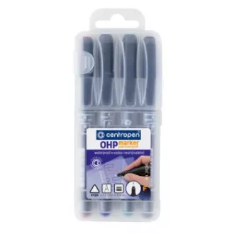 Marker Centropen 2636/4 F permanent 4 culori 0,6 mm