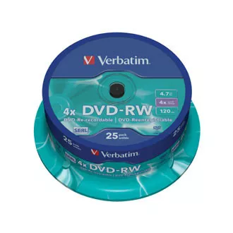 VERBATIM DVD-RW (pachet de 25) Spindle / 4x / 4,7 GB