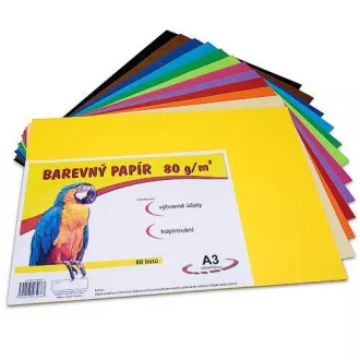 Hartie colorata A3 / 80g 12 culori 60 coli Hartie colorata A3 / 80g 12 culori 60 coli