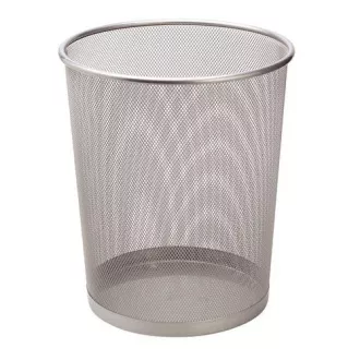 Coș de gunoi din sârmă argintie 12L