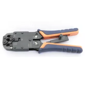 Clește de sertizare PROFI cu clichet pentru conectori RJ10, RJ11, RJ12, RJ45, DEC