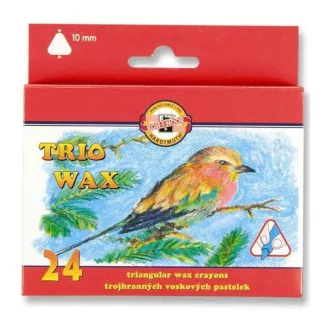 Koh-I-Noor Trio Wax 8274 triunghiular 10mm 24 culori