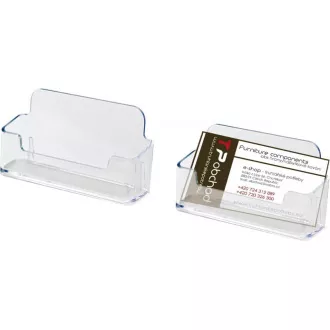 Suport din plastic pentru carti de vizita 95x45x23 mm BASCO Suport din plastic pentru carti de vizita 95x45x23 mm BASCO