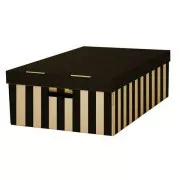 Cutie de dosar cu capac 56x37x18cm negru capacitate de incarcare 10kg 2buc