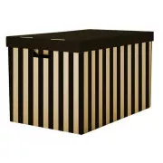 Cutie de dosar cu capac 56x37x36cm negru capacitate de incarcare 15kg 2buc