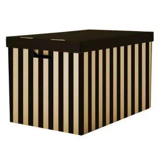Cutie de dosar cu capac 56x37x36cm negru capacitate de incarcare 15kg 2buc