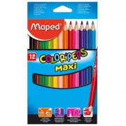 Creioane Maped Maxi triplu. Colorpeps 12 buc