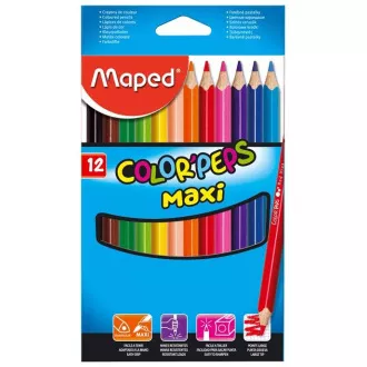 Creioane Maped Maxi triplu. Colorpeps 12 buc