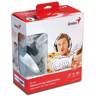 Căști GENIUS cu microfon HS-05A, cablu roll-up
