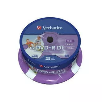 VERBATIM DVD + R (pachet de 25) / Spindle Double Layer 8X 8,5 GB imprimabil cu jet de cerneală VERBATIM DVD + R (pachet de 25) / Spindle Double Layer 8X 8,5 GB imprimabil cu jet de cerneală