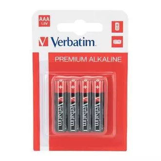 VERBATIM Baterii alcaline AAA, 4 PACK, LR3