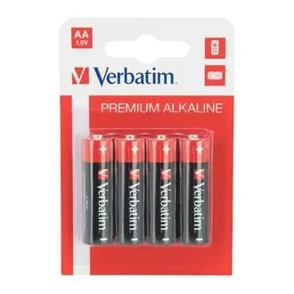VERBATIM Baterii alcaline AA, 4 PACK, LR6