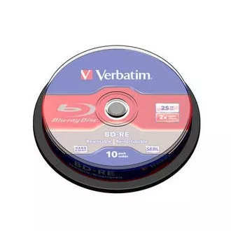 VERBATIM BD-RE SL (pachet de 10) Blu-Ray / spindle / 2x / 25GB