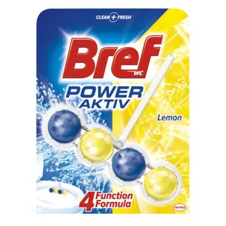 Bref WC Power Aktiv perdea 4 bile lămâie Bref WC Power Aktiv perdea 4 bile lămâie