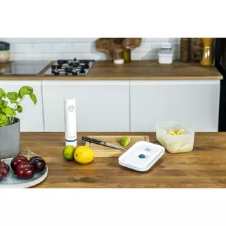Set de vid ZWILLING, 2x recipient de plastic, 5 pungi, pompă de vid, albastru - Fresh & Save