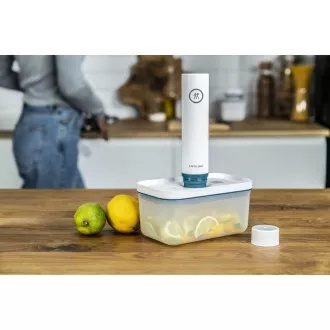 Set de vid ZWILLING, 2x recipient de plastic, 5 pungi, pompă de vid, albastru - Fresh & Save