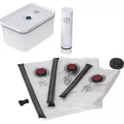 Set de vid ZWILLING, recipient de plastic, 5 pungi, pompă de vid, albastru - Fresh & Save