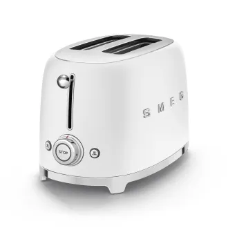 Smeg TSF01WHMEU prăjitor de pâine/toaster, 2 pâine prăjită, 6 niveluri de rumenire, sertar pesmet, stil. 50, alb mat Smeg TSF01WHMEU prăjitor de pâine/toaster, 2 pâine prăjită, 6 niveluri de rumenire, sertar pesmet, stil. 50, alb mat
