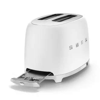 Smeg TSF01WHMEU prăjitor de pâine/toaster, 2 pâine prăjită, 6 niveluri de rumenire, sertar pesmet, stil. 50, alb mat Smeg TSF01WHMEU prăjitor de pâine/toaster, 2 pâine prăjită, 6 niveluri de rumenire, sertar pesmet, stil. 50, alb mat