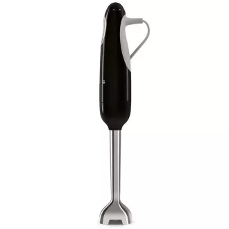 Blender cu băț Smeg HBF11BLEU, 700 W, 14850 RPM, turbo, stil anii '50, mâner antiderapant, negru