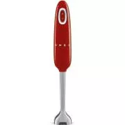Mixer de mână Smeg HBF11RDEU, 700 W, 14850 RPM, turbo, stil anii 50, mâner antiderapant, roșu