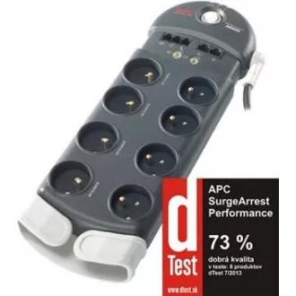 APC Home / Office SurgeArrest 6 prize cu protecție telefonică și coaxială 230V Franța, 3m