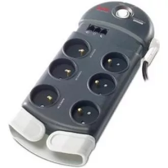 APC Home / Office SurgeArrest 6 prize cu protecție telefonică și coaxială 230V Franța, 3m