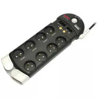 APC Home / Office SurgeArrest 6 prize cu protecție telefonică și coaxială 230V Franța, 3m
