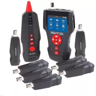 Tester de cablu LAN TLCD88 cu LCD, coaxial, Cat3/Cat5E/Cat6, UTP/STP, USB, PoE, ping, sondă, 8x anti-buclă