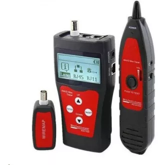 Tester de cablu LAN TLCD76 cu LCD, coaxial, Cat3/Cat5E/Cat6, UTP/STP, USB, sondă
