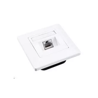 Priză Solarix CAT6 STP 1 x RJ45 montat încastrat alb SX9-1-6-STP-WH