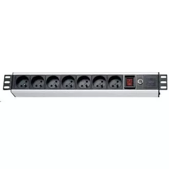 Panou de distribuție 19" XtendLan 5x230V, 2xIEC320-C13, ČSN, întrerupător, indicator de tensiune, protecție la supracurent, cablu 1,8m, 1,5U Panou de distribuție 19" XtendLan 5x230V, 2xIEC320-C13, ČSN, întrerupător, indicator de tensiune, protecție la supracurent, cablu 1,8m, 1,5U